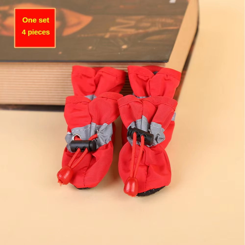 4Pcs Water-Resistant Dog Shoes for Small Dogs - Protect Your Pet'S Paws and Keep Them Dry,Outdoor Rain Boots for Dogs